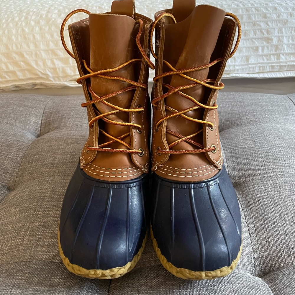 L.L. Bean Duck Boots - Brown and Navy